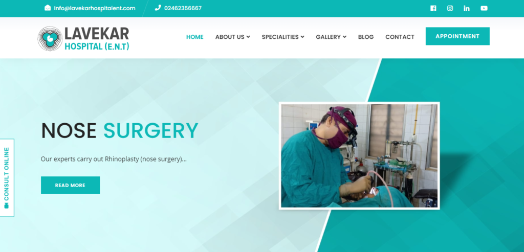 Lavekar Hospital ENT - Website