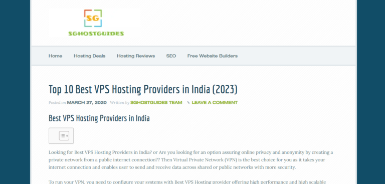 Top 10 Best VPS Hosting Providers - sghostguides