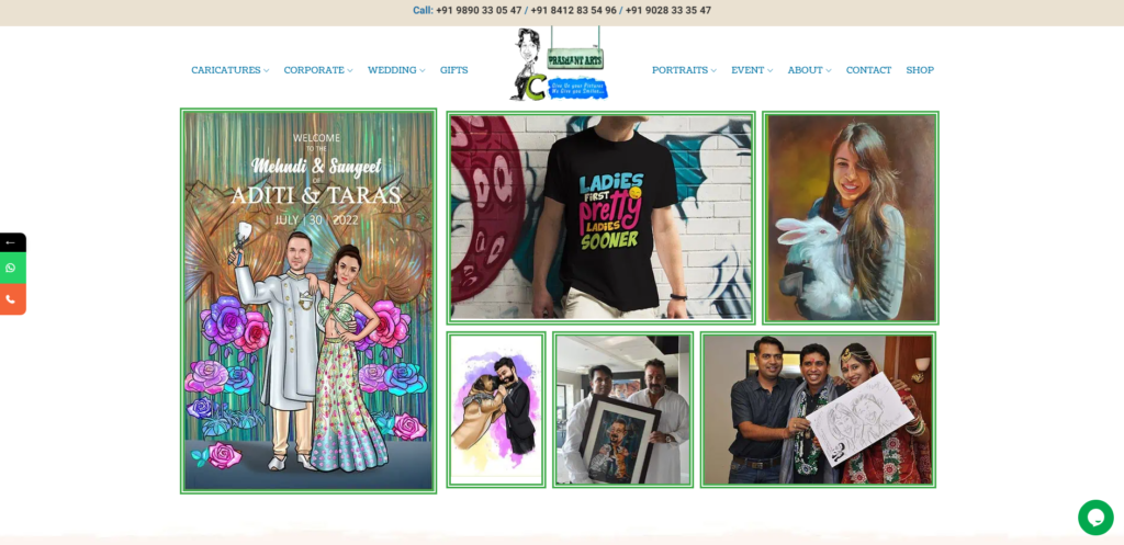 Prashant Arts Website Content